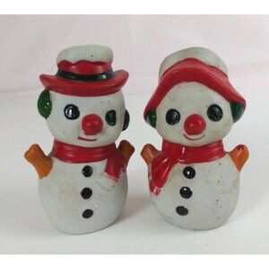 Vintage Atmark Mr. N Mrs. Snowball 3.75" Salt & Pepper Shakers